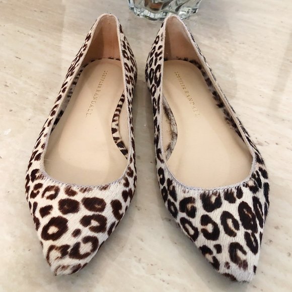Loeffler Randall Shoes - Loeffler Randall Pointed Leopard Calf Hair Flats 6